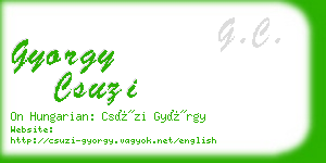 gyorgy csuzi business card